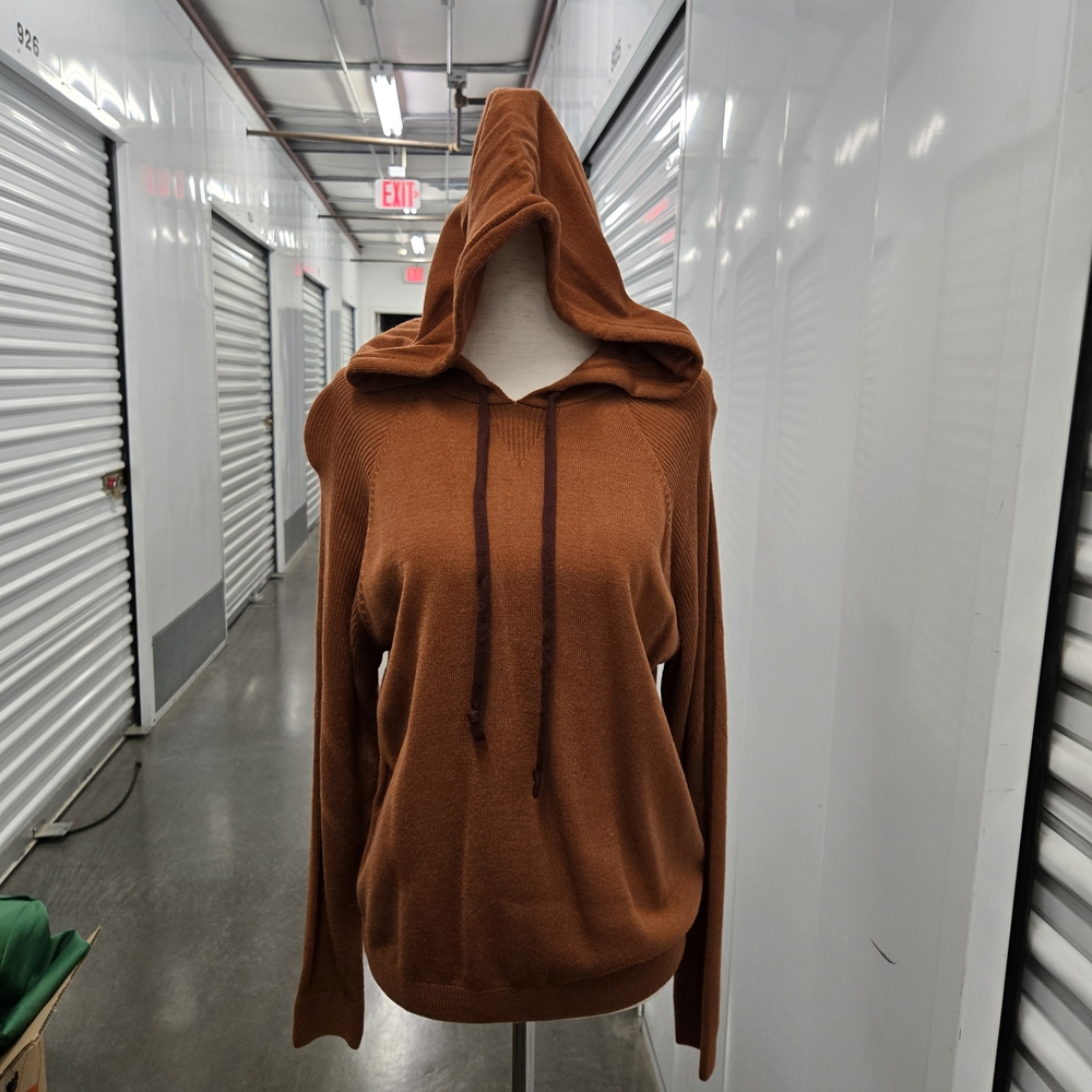 Stitches & Stripes Pierre Raglan Sleeve Hooded Pullover Brown Size S NWT